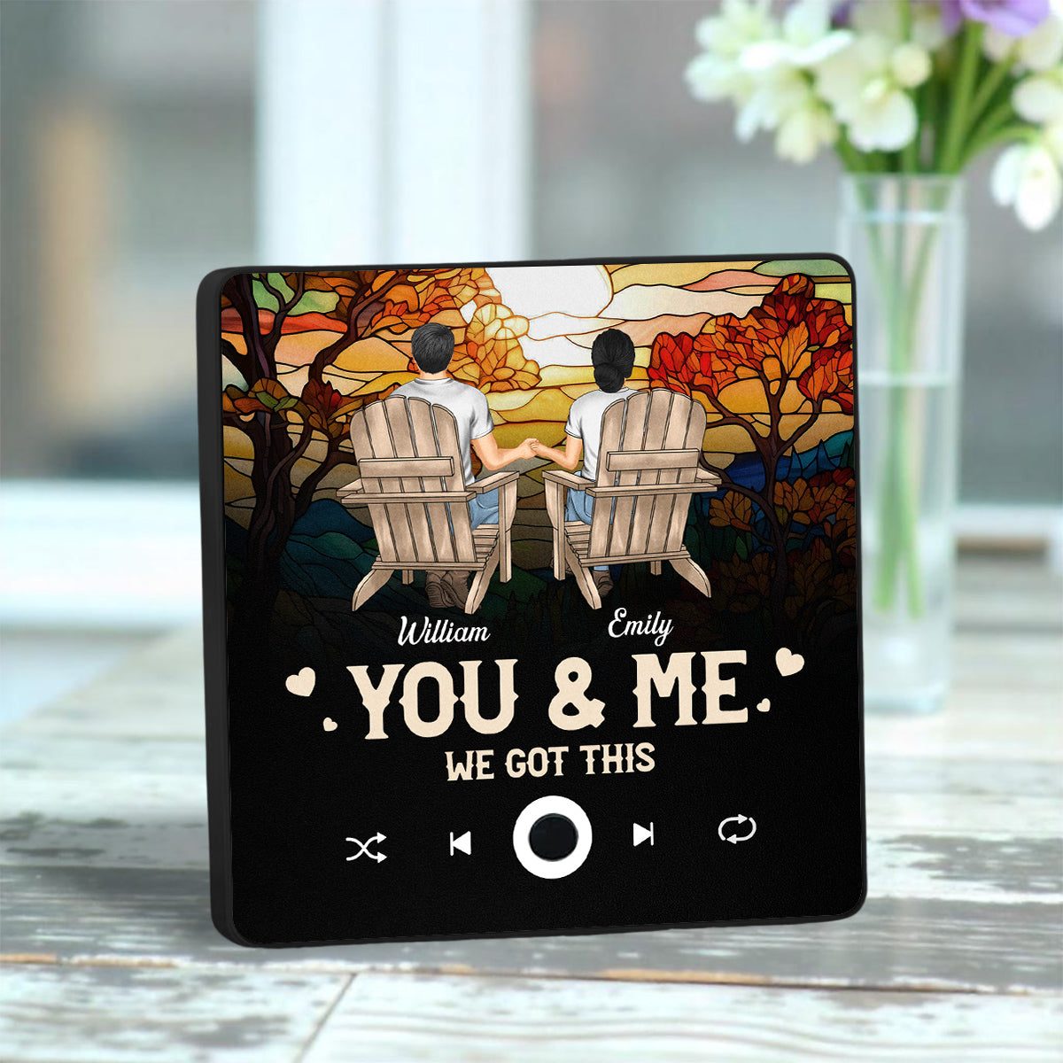 You And Me - Personalized Custom Music Fridge Magnet