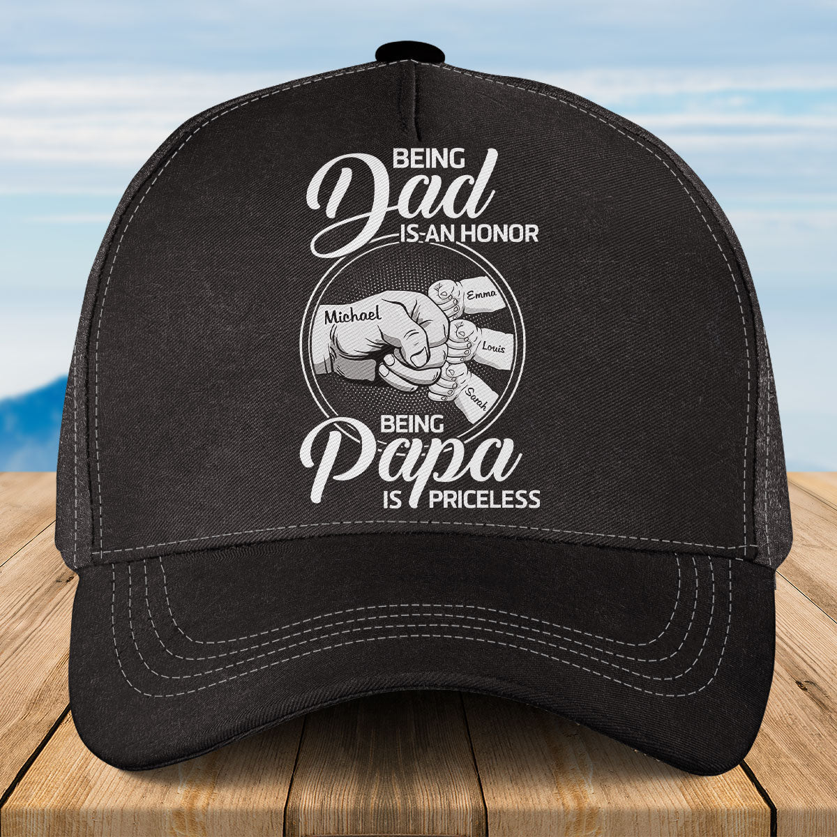 Being Dad Is An Honor - Personalized Classic Cap
