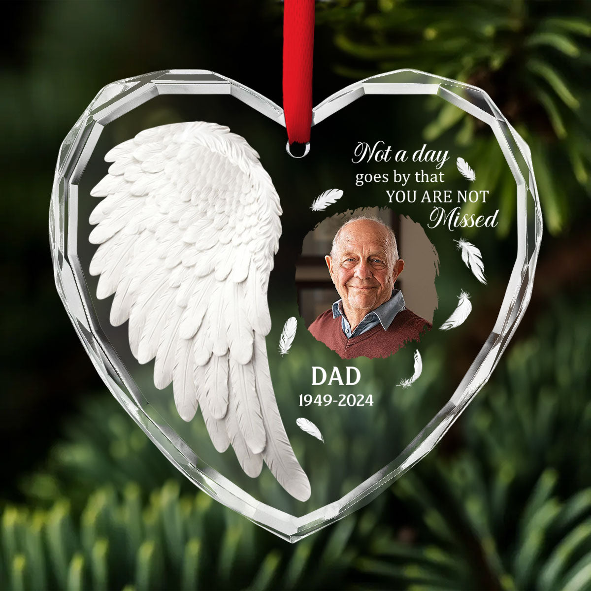 Angel In Heaven - Personalized Custom Glass Ornament