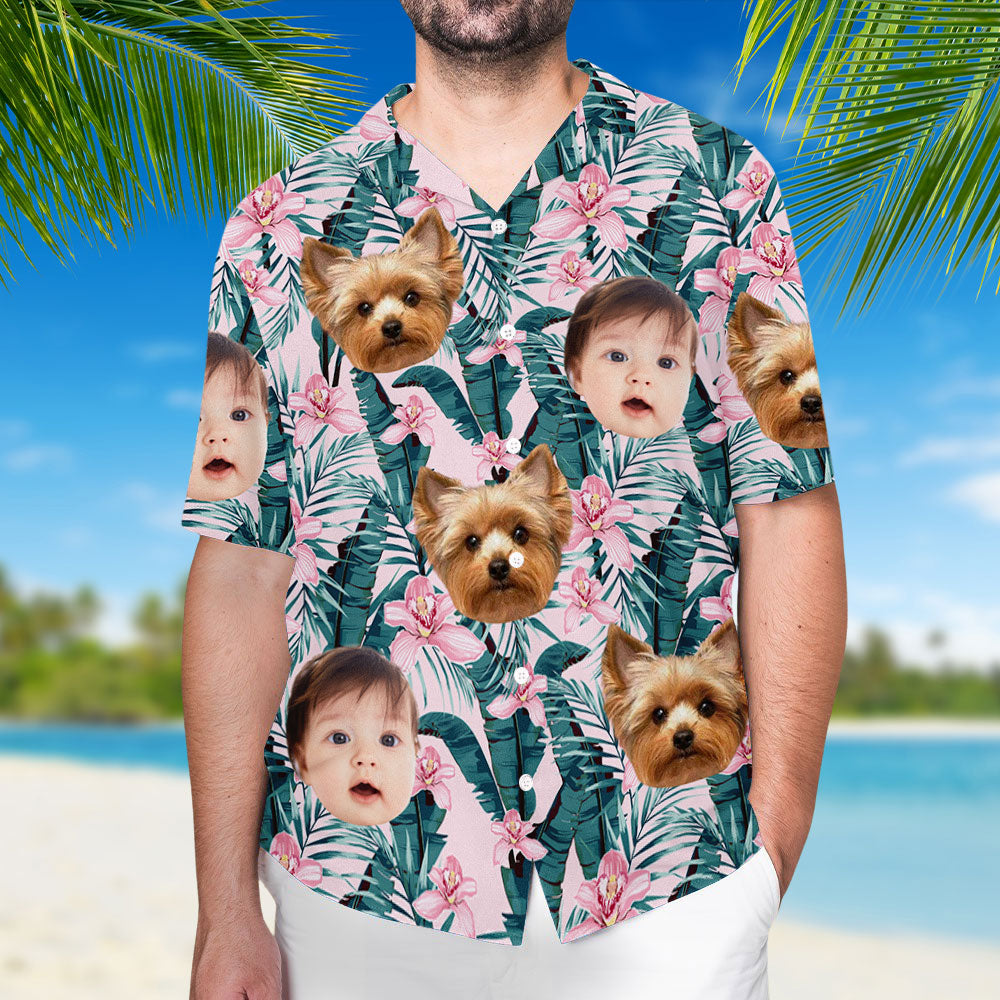 Custom Photo Tropical Vibes Only - Personalized Custom Hawaiian Shirt
