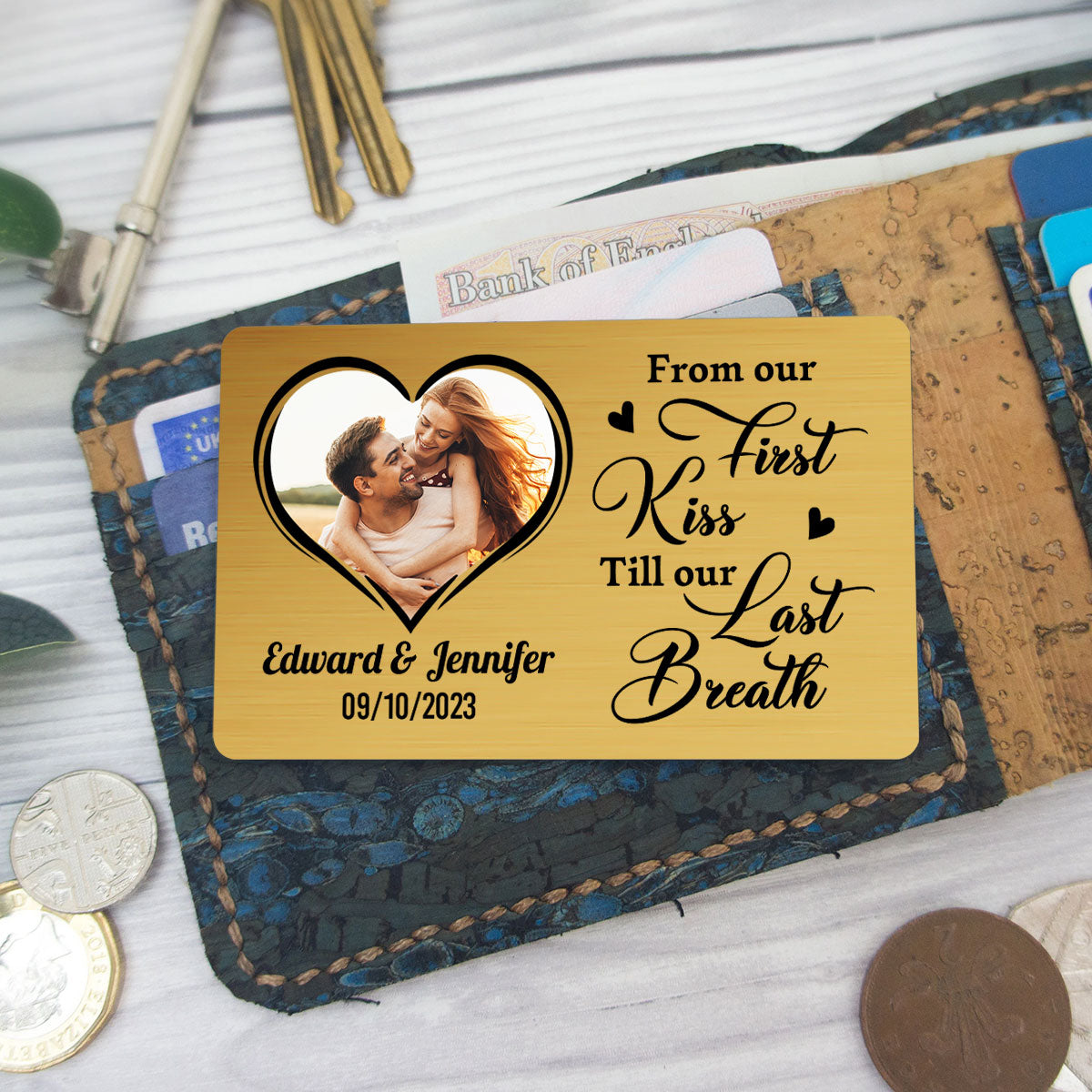 From Our First Kiss - Personalized Custom Wallet Card