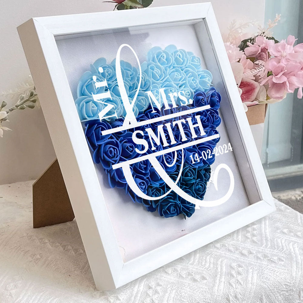 God Knew My Heart Needed You - Personalized Custom Flower Shadow Box
