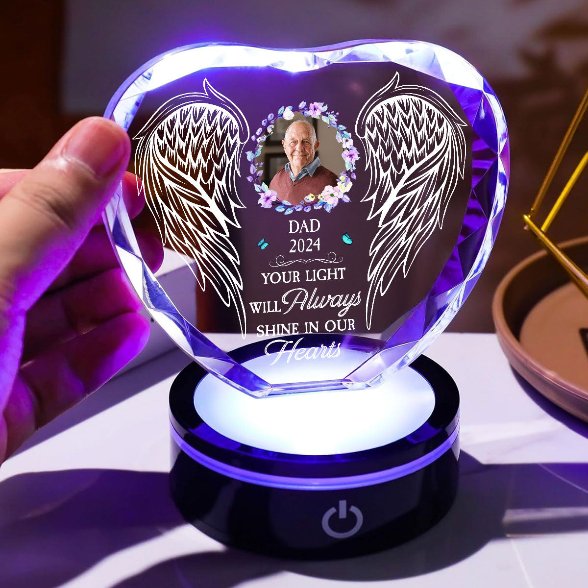 Shine In My Heart - Personalized Custom Crystal Led Light