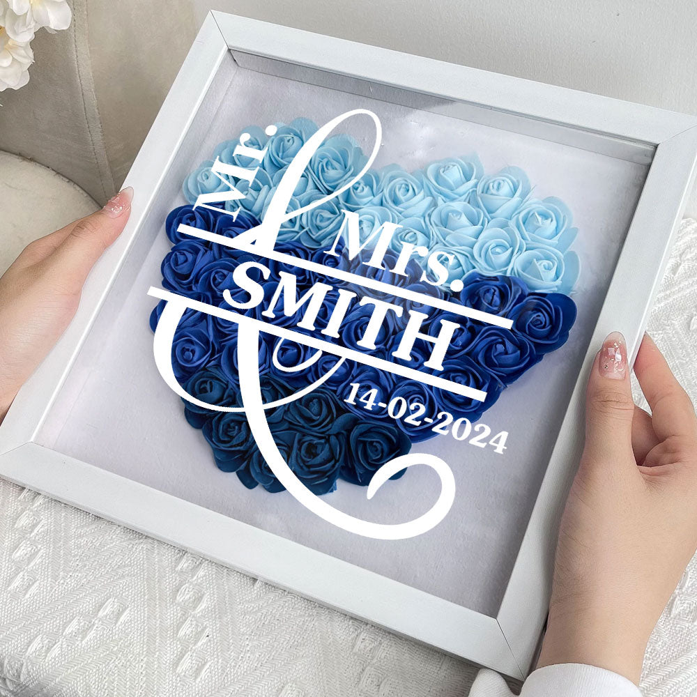 God Knew My Heart Needed You - Personalized Custom Flower Shadow Box