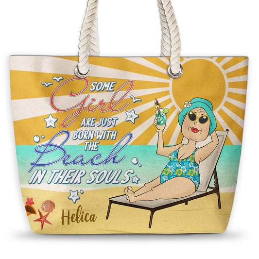 Just A Girl Who Loves Beaches - Personalized Beach Bag