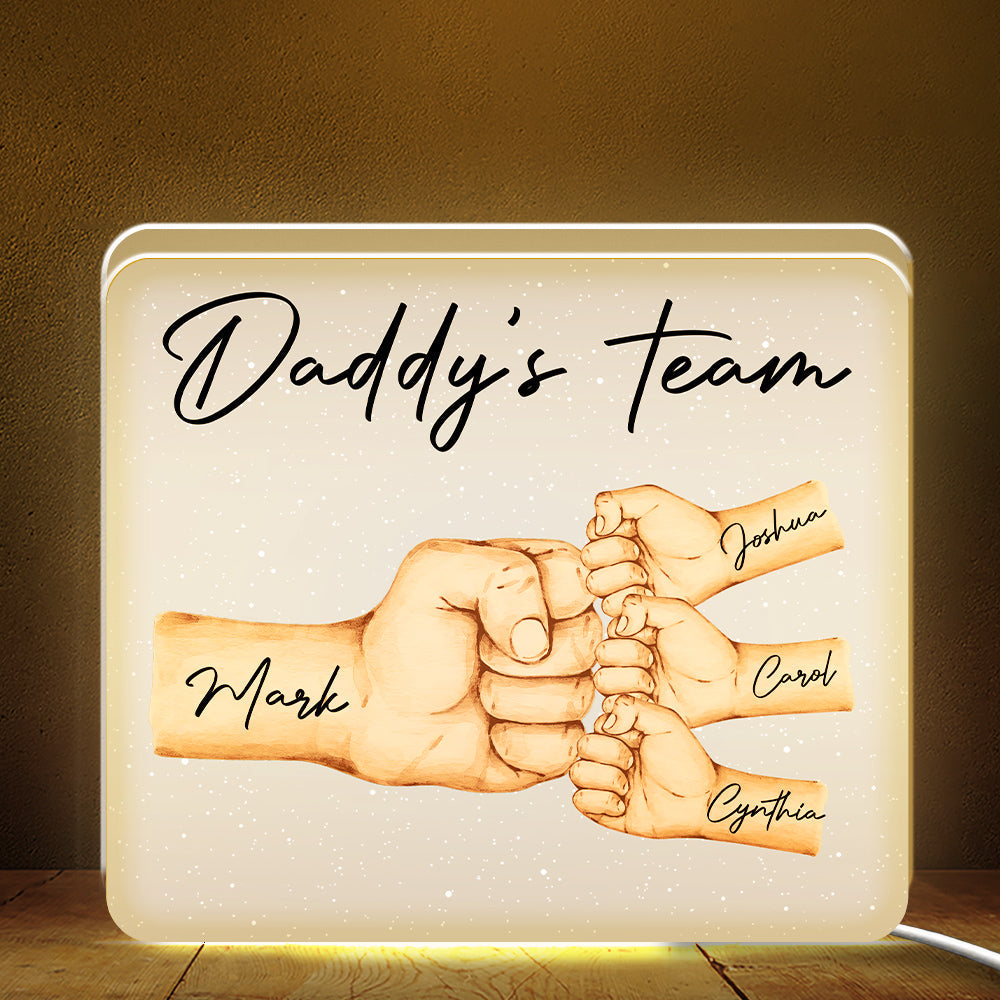 Dad Hand Bumps - Personalized Custom Light Box