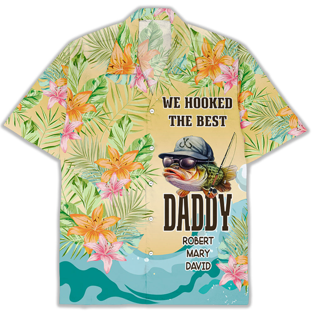Dad Taught Me How To Fish - Personalized Custom Hawaiian Shirt