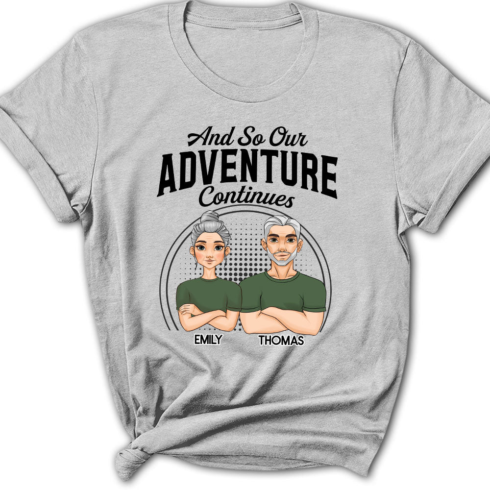 Adventure Continues - Personalized Custom Women's T-shirt