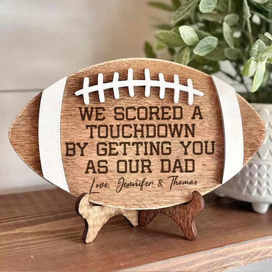 Score A Touchdown - Personalized Wooden Plaque