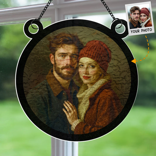 You And Me - Personalized Custom Wavy Suncatcher