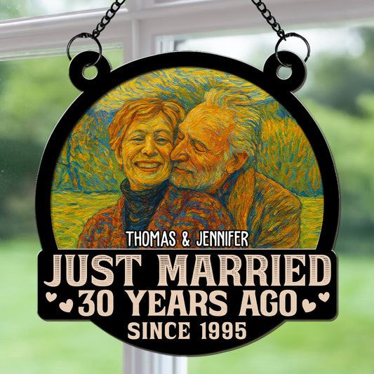 Forever Love Couple - Personalized Custom Suncatcher