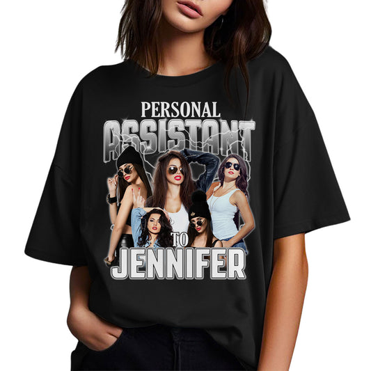 Personal Assistant Custom Photo Vintage - Personalized Custom Unisex T-shirt