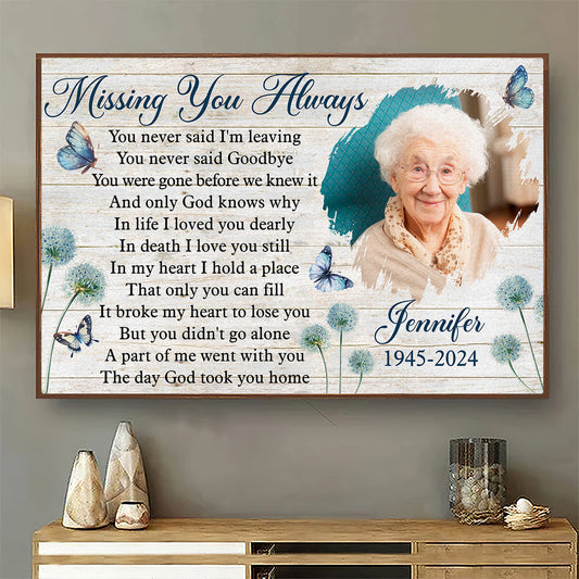 Missing You Always - Personalized Custom Poster