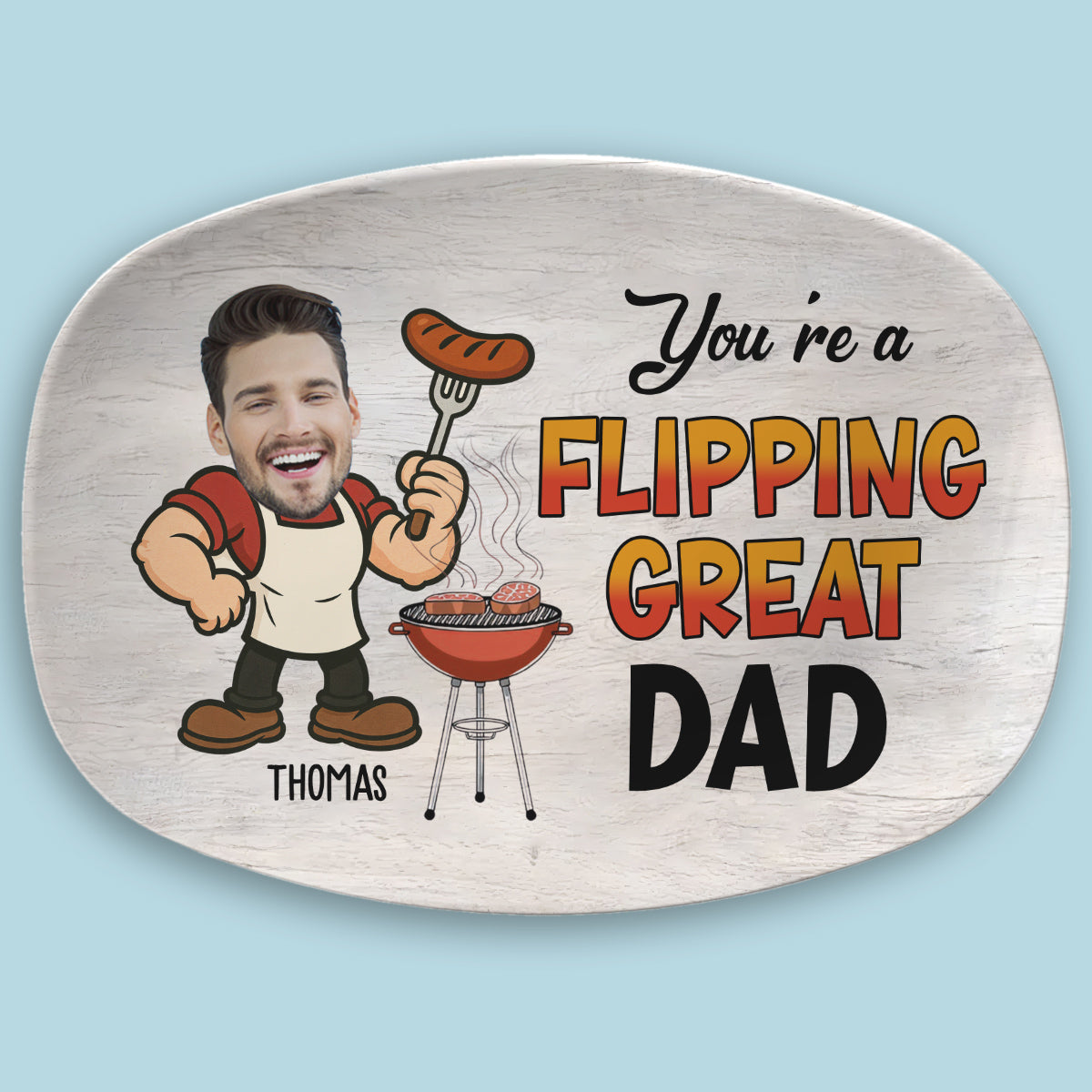 Best Flipping Dad - Personalized Custom Platter