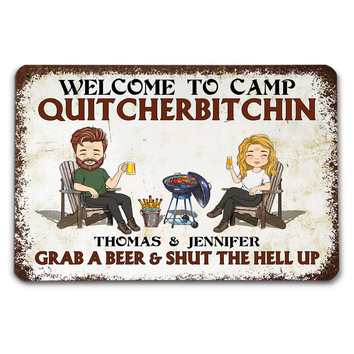 Relax And Chill - Personalized Custom Metal Sign