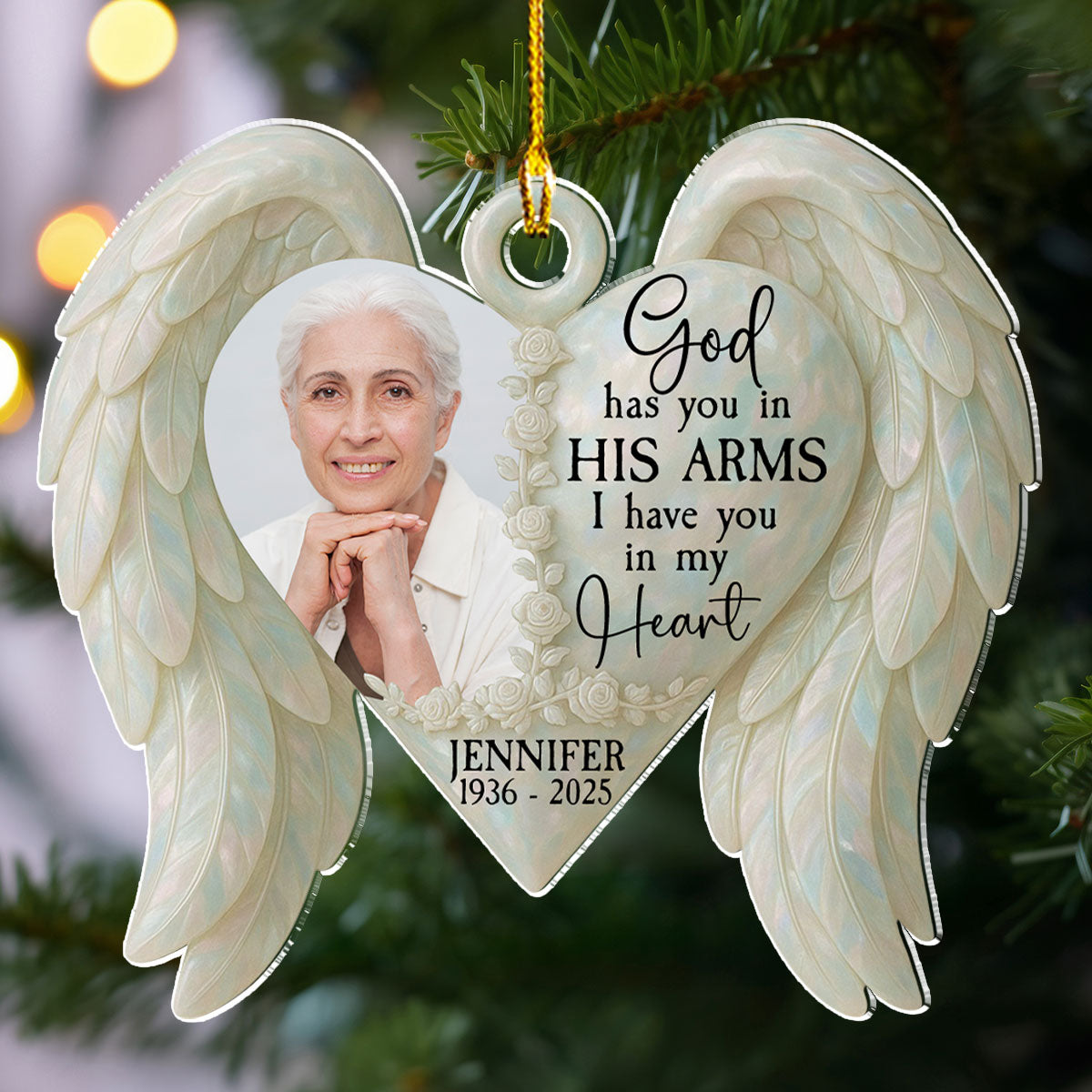 God Has You In His Arm - Personalized Custom Acrylic Ornament