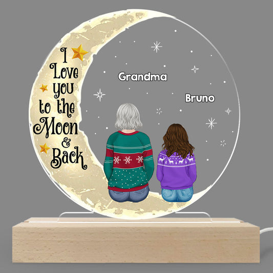 To The Moon And Back - Personalized Custom Acrylic Night Light