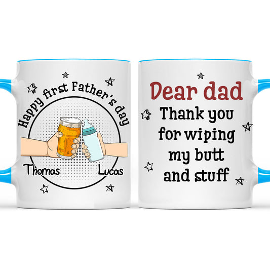 Wiping My Bum - Personalized Custom Accent Mug