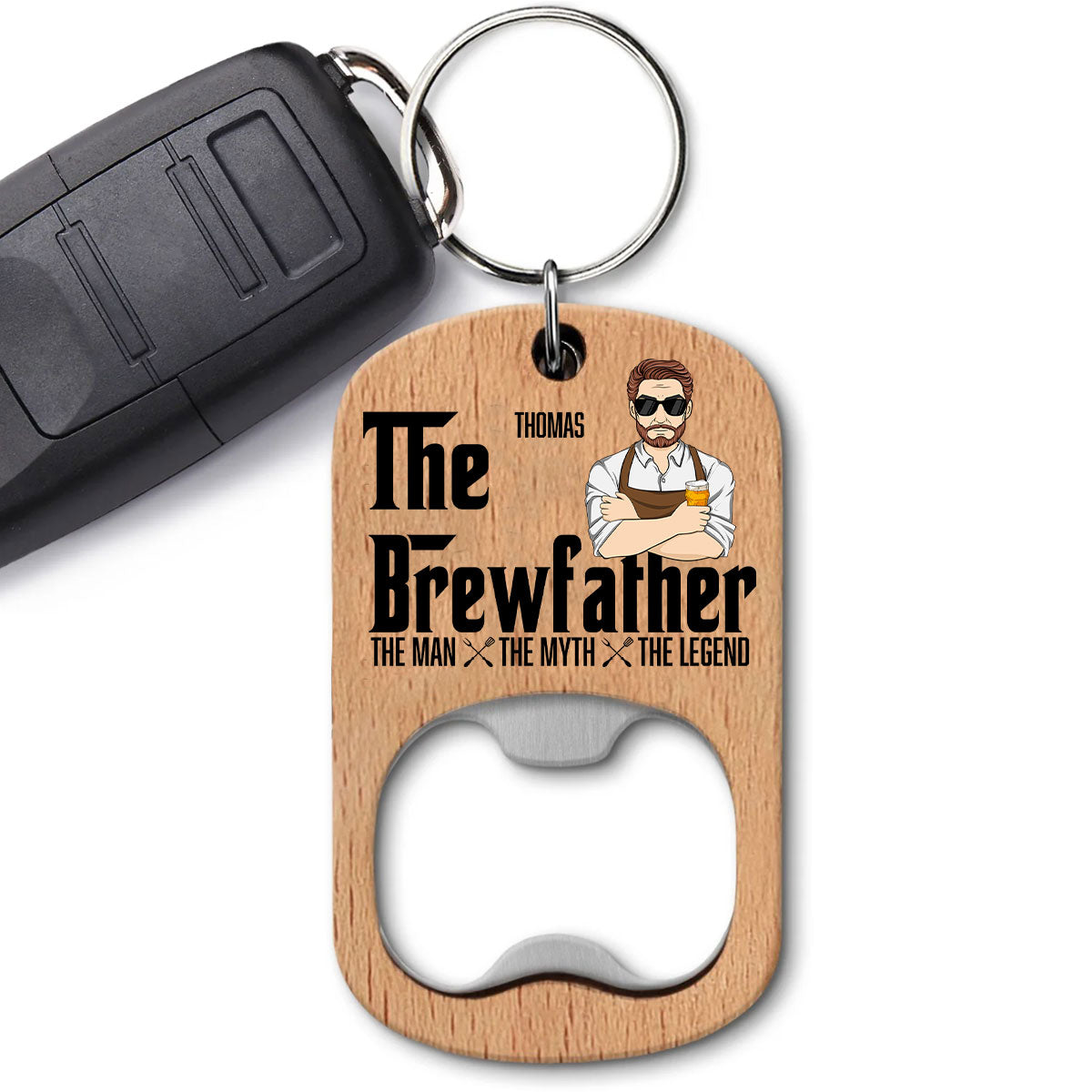 The Brewfather - Personalized Custom Bottle Opener Keychain