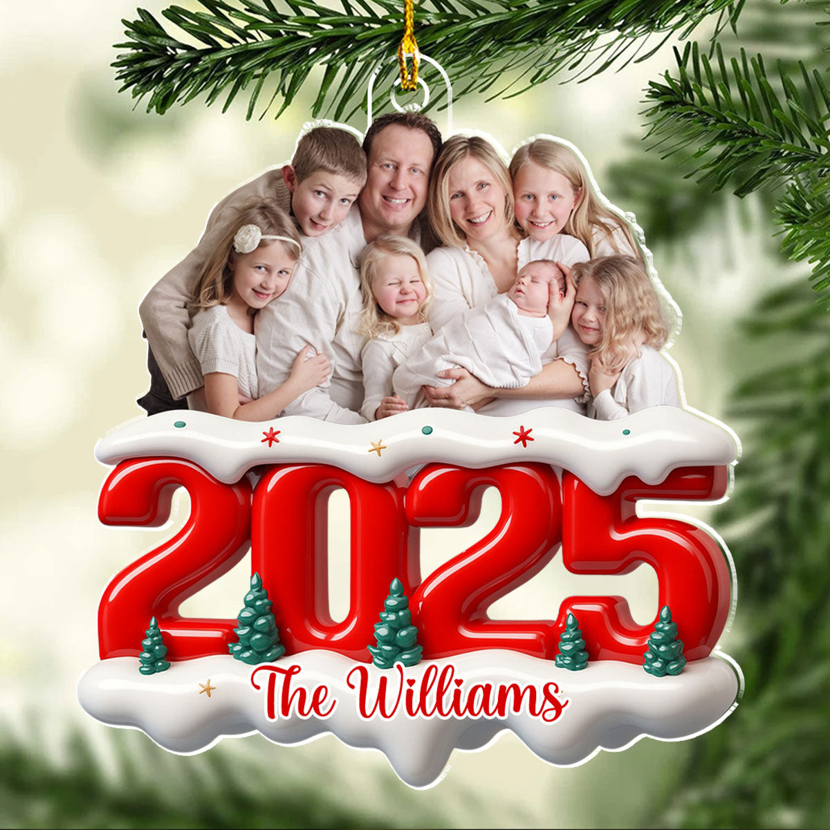 Us Forever Now - Personalized Custom 3D Effect Acrylic Ornament