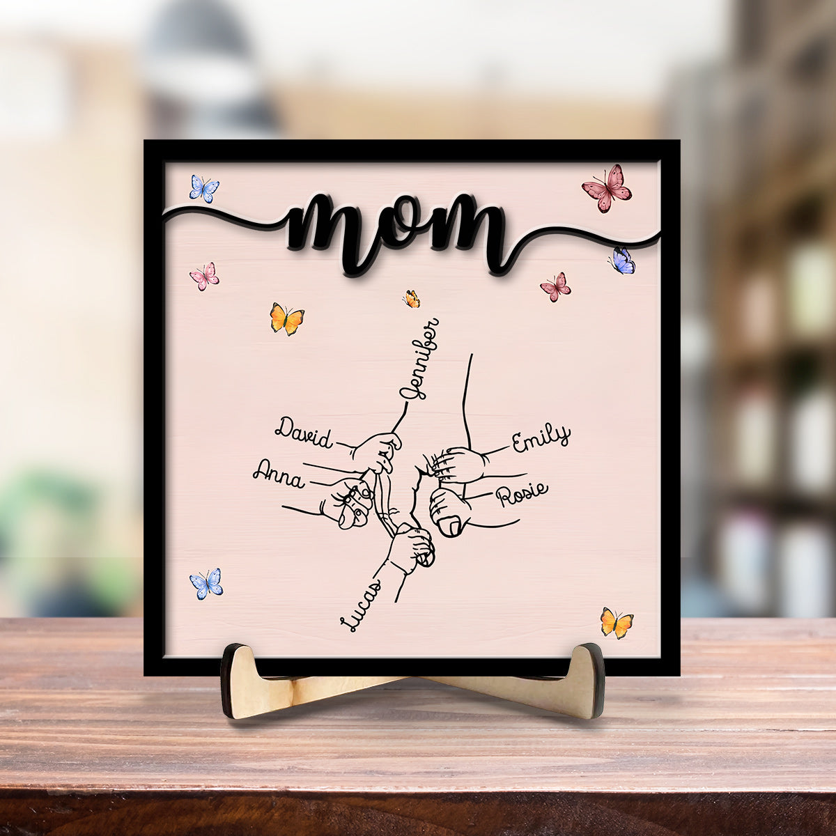 Holding Hand - Personalized Wooden Plaque