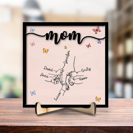 Holding Hand - Personalized Wooden Plaque