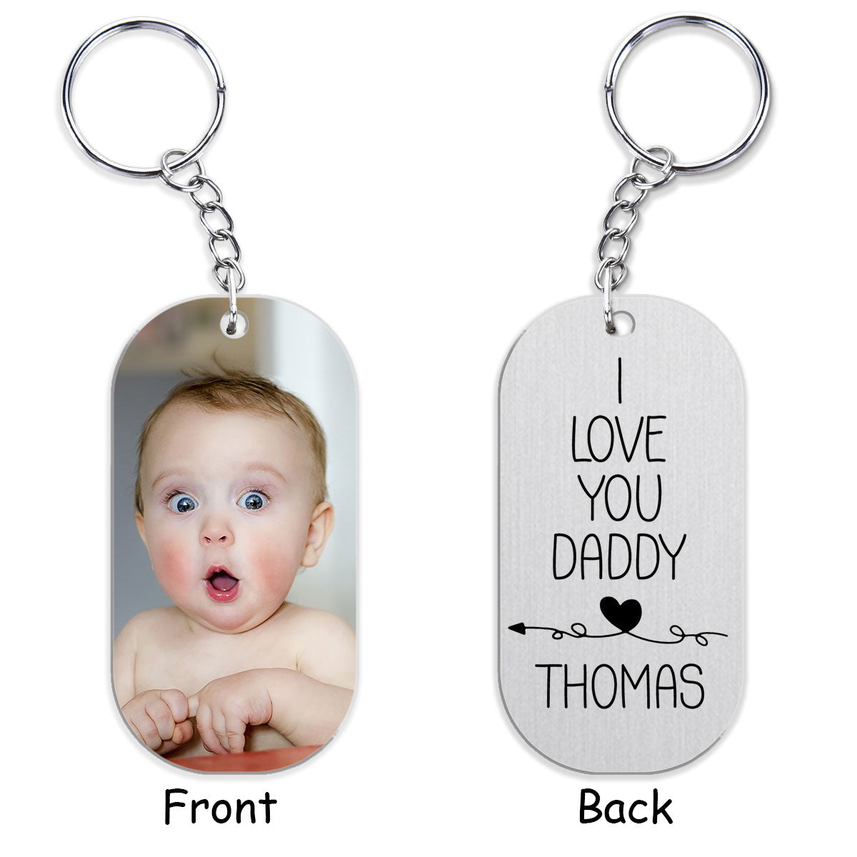 Love You Daddy - Personalized Custom 2 Sides Acrylic Keychain