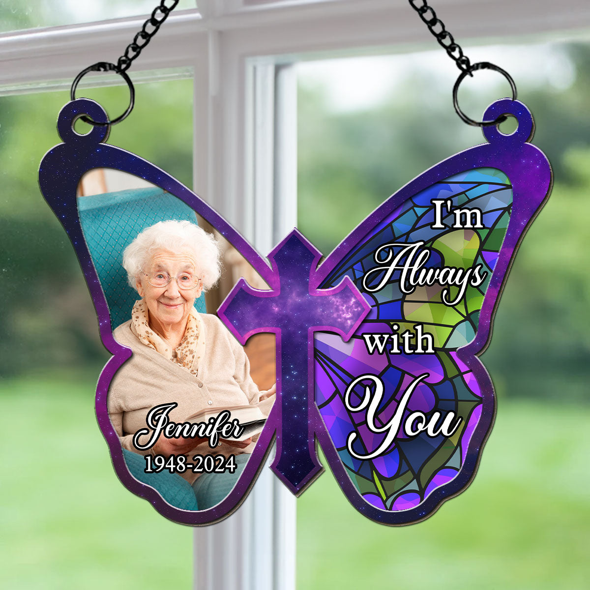 Butterfly Memorial - Personalized Custom Suncatcher