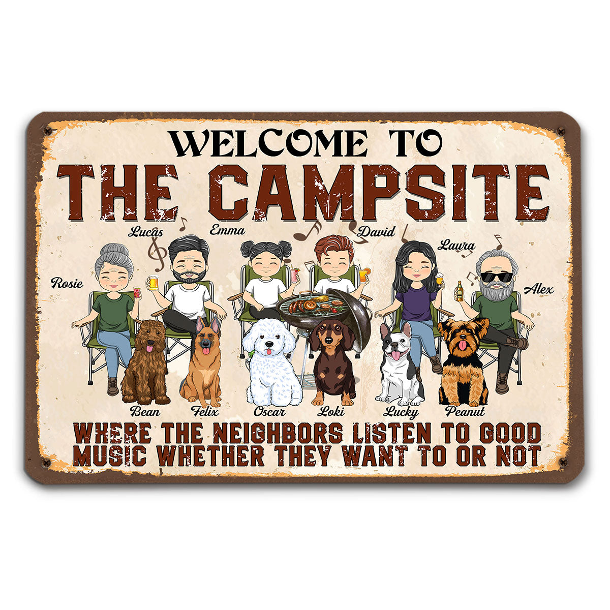 Our Shitshow Alcohol And Dog Treats - Personalized Custom Metal Sign