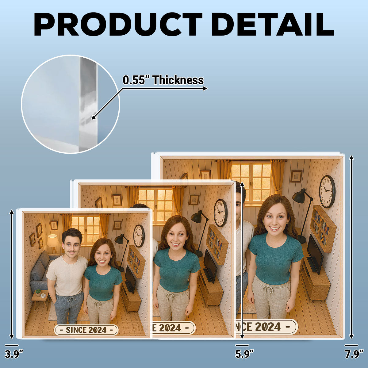 Our Home Romantic - Personalized Custom Acrylic Plaque