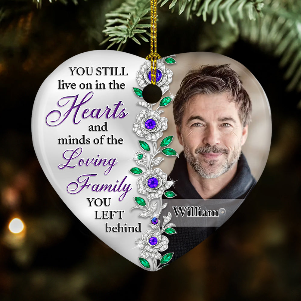 Hearts And Minds Of The Loving Family - Personalized Custom Ceramic Ornament