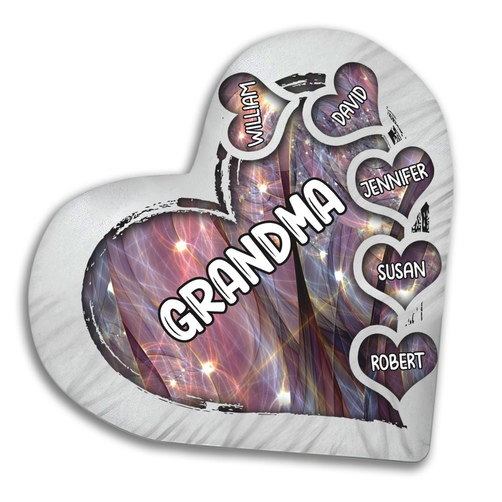 Heart Of Grandma - Personalized Custom Shaped Pillow