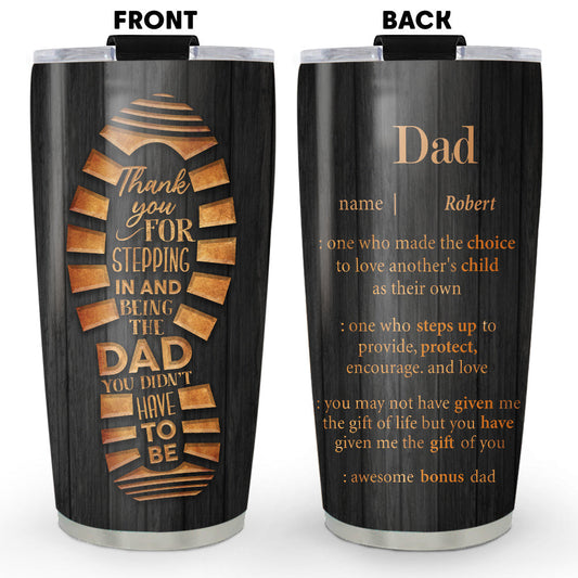 Awesome Bonus Dad - Personalized Custom Tumbler