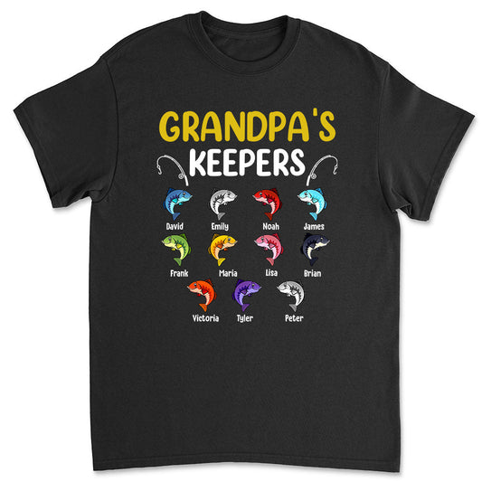 Keepers Of Grandpa - Personalized Custom Shirt