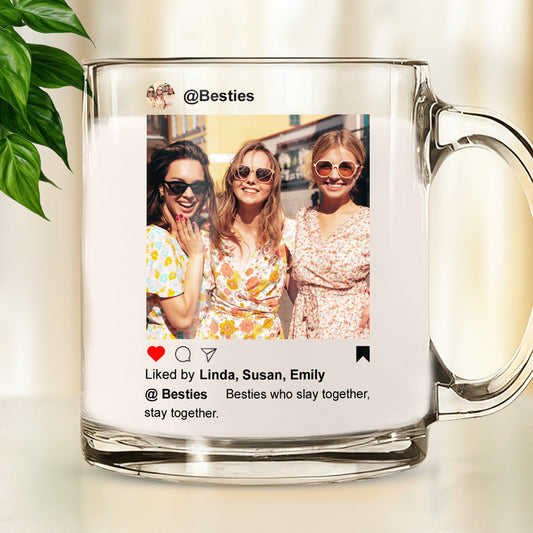 Besties Slay Together - Personalized Custom Glass Mug