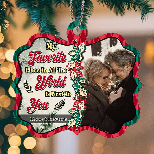 My Favorite Place In All The World - Personalized Custom Suncatcher Ornament