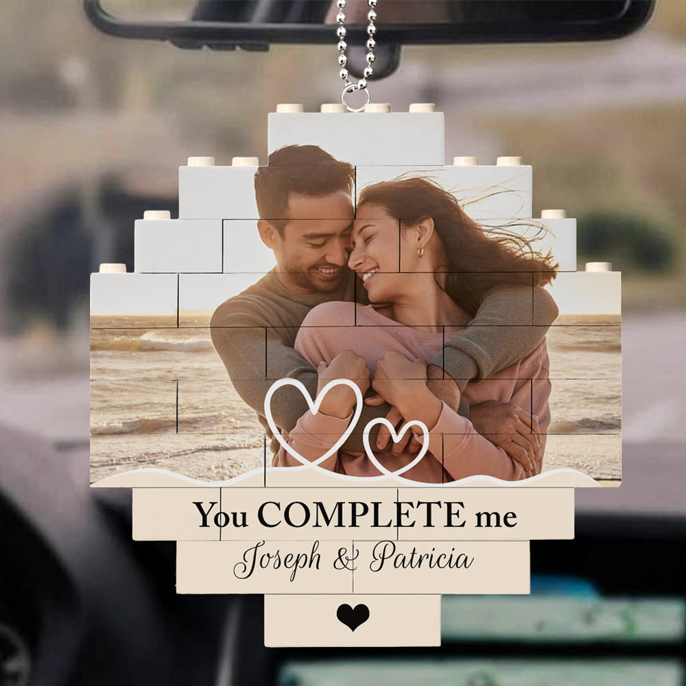 In My Heart - Personalized Custom Puzzle Car Ornament