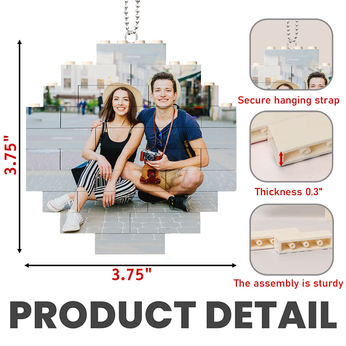 You Stole My Heart But I Will Let You Keep It - Personalized Custom Puzzle Car Ornament