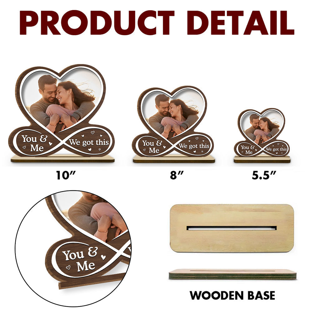 Love Is You - Personalized Custom 2-Layer Wood Plaque With Flat Base