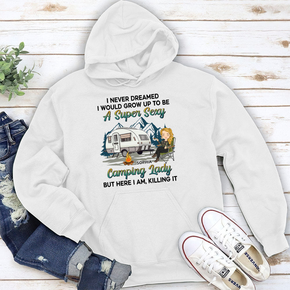 Camping Lady 2 - Personalized Custom Hoodie