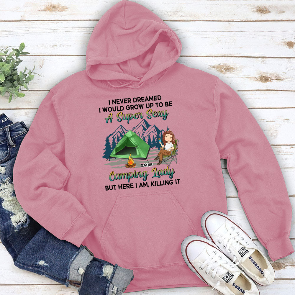 Camping Lady 2 - Personalized Custom Hoodie