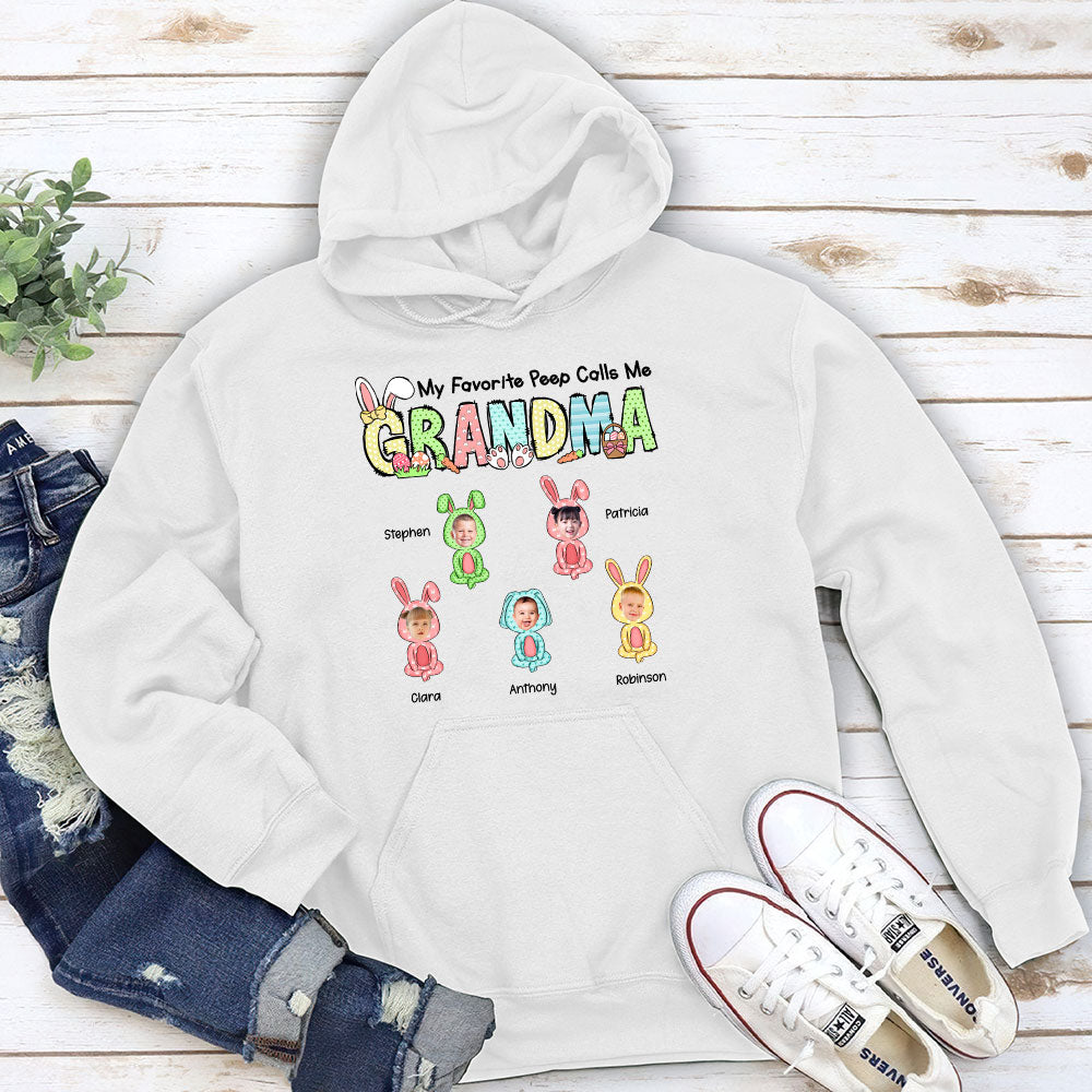 My Favorite Peeps Call Me Grandma - Personalized Custom Hoodie