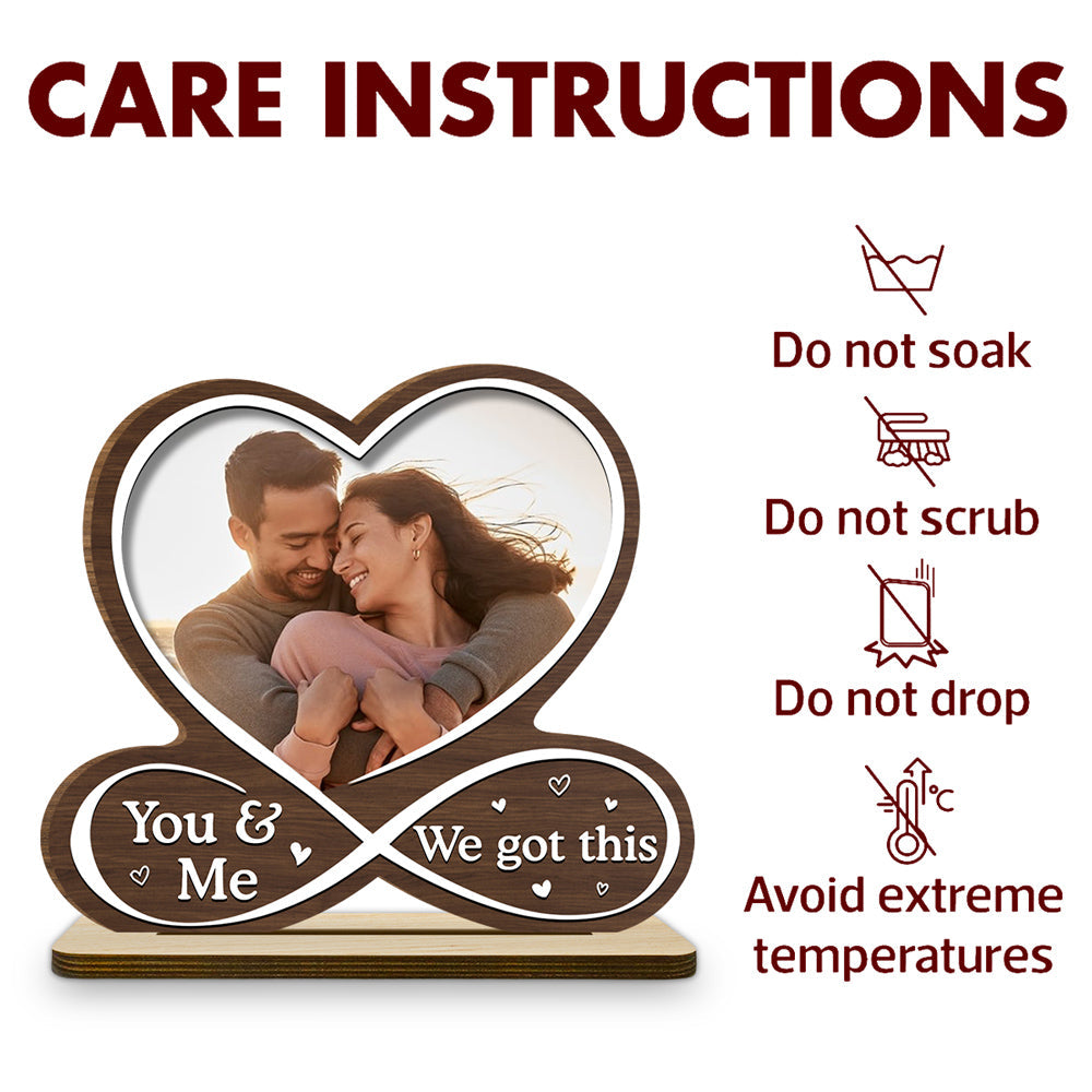 Love Is You - Personalized Custom 2-Layer Wood Plaque With Flat Base