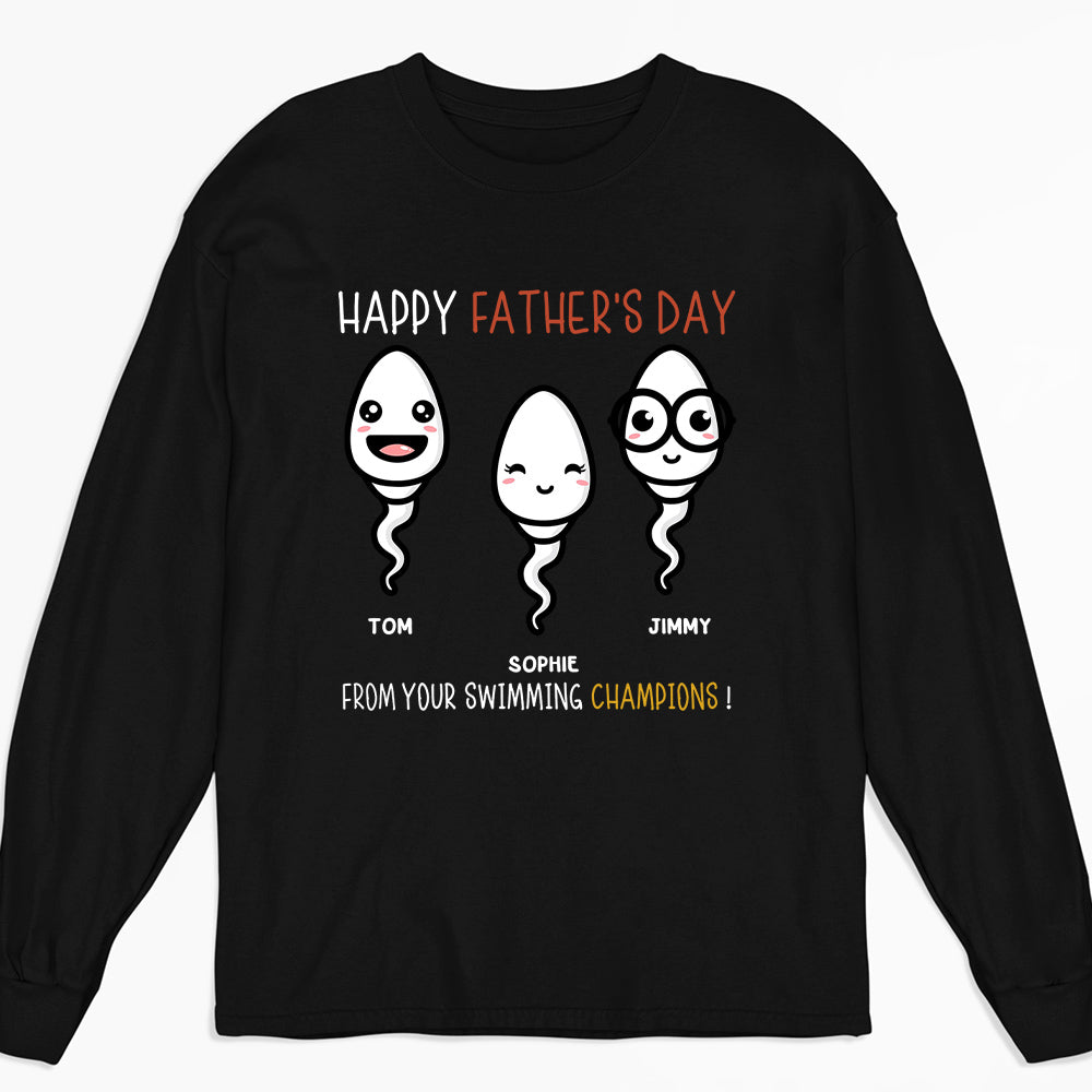 Your Swimming Champions - Personalized Custom Long Sleeve T-shirt