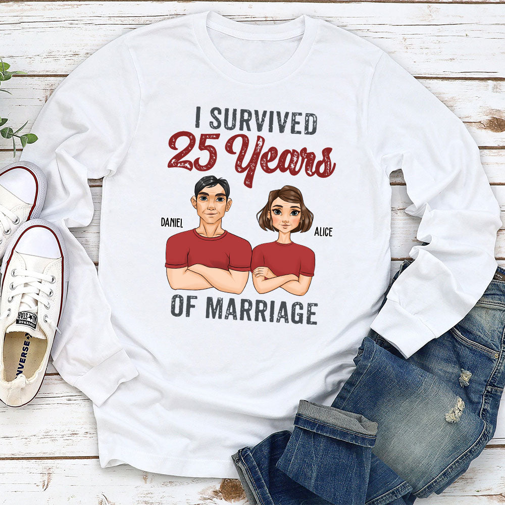 I Survived - Personalized Custom Long Sleeve T-shirt