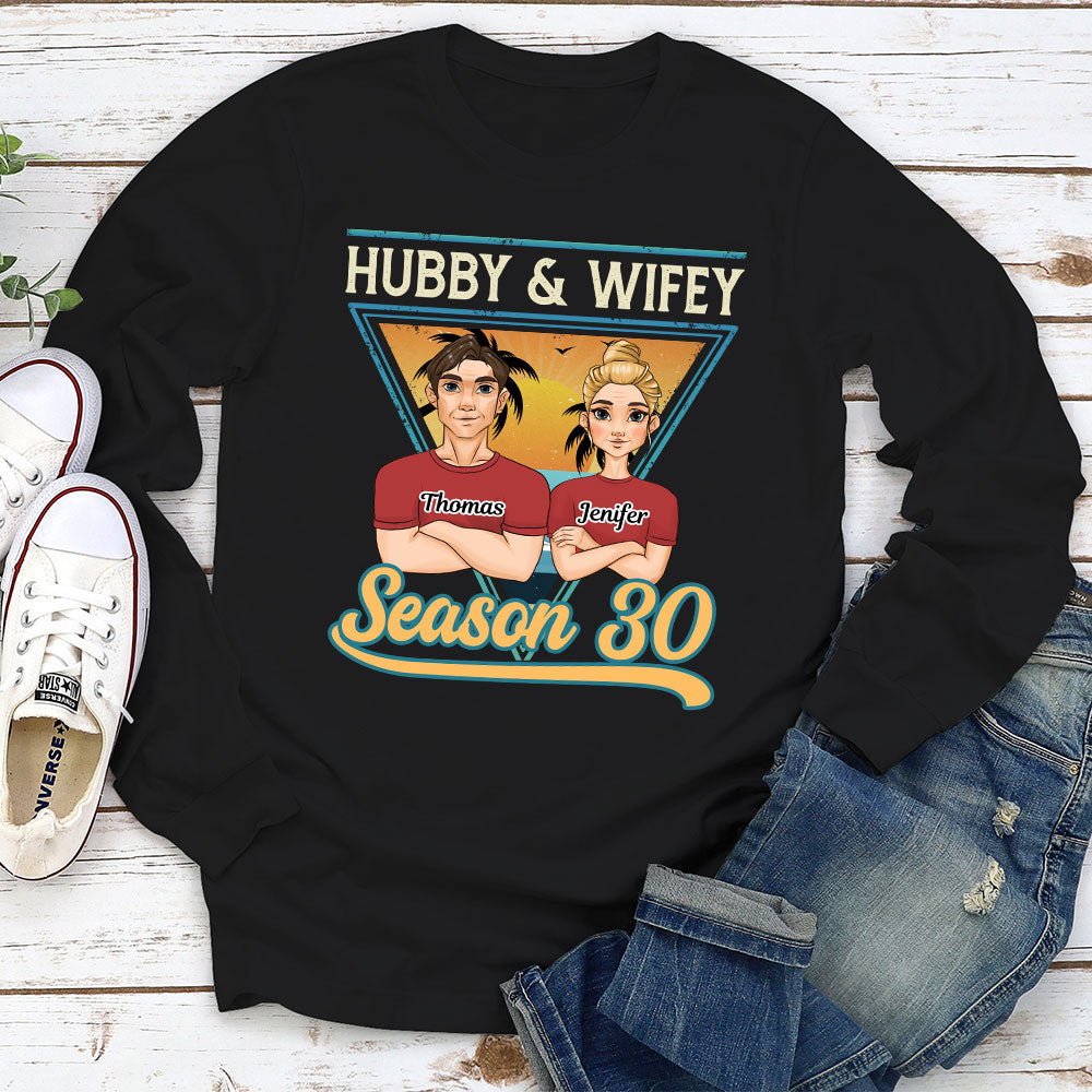 Hubby And Wifey Season  - Personalized Custom Long Sleeve T-shirt