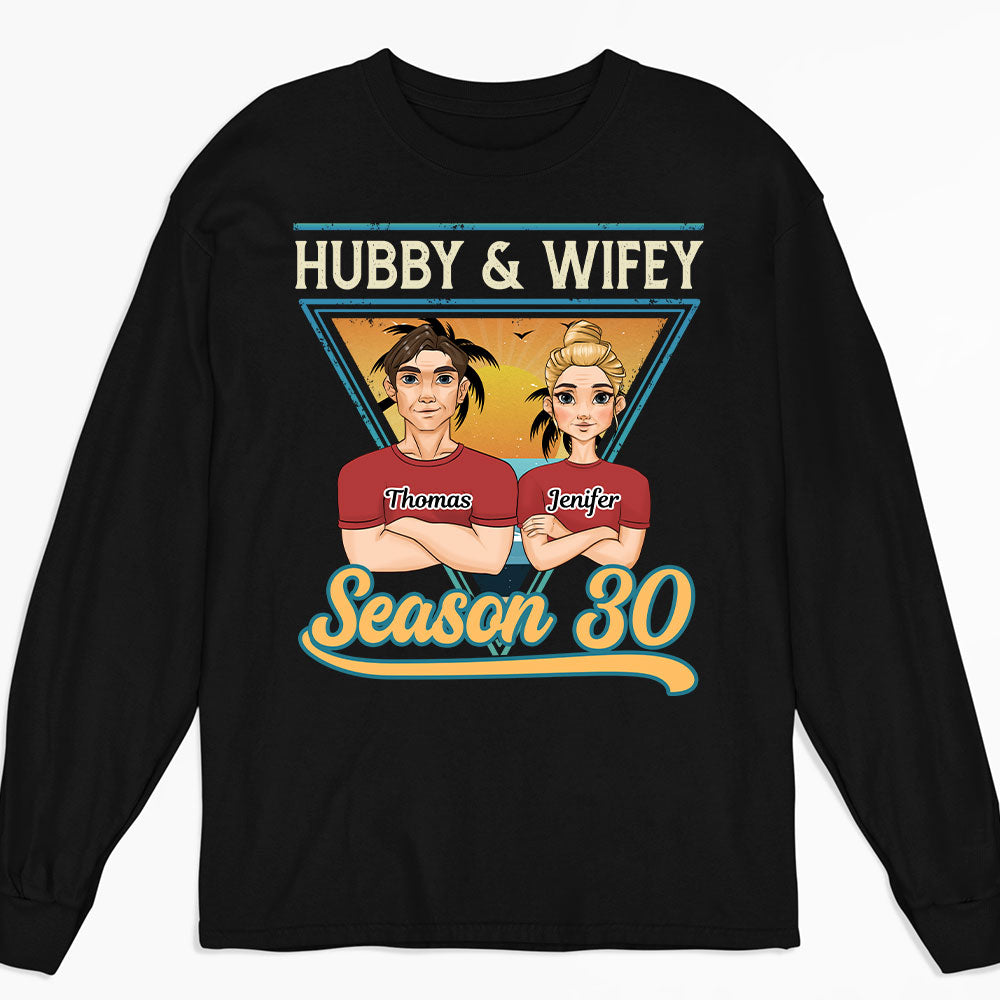 Hubby And Wifey Season  - Personalized Custom Long Sleeve T-shirt