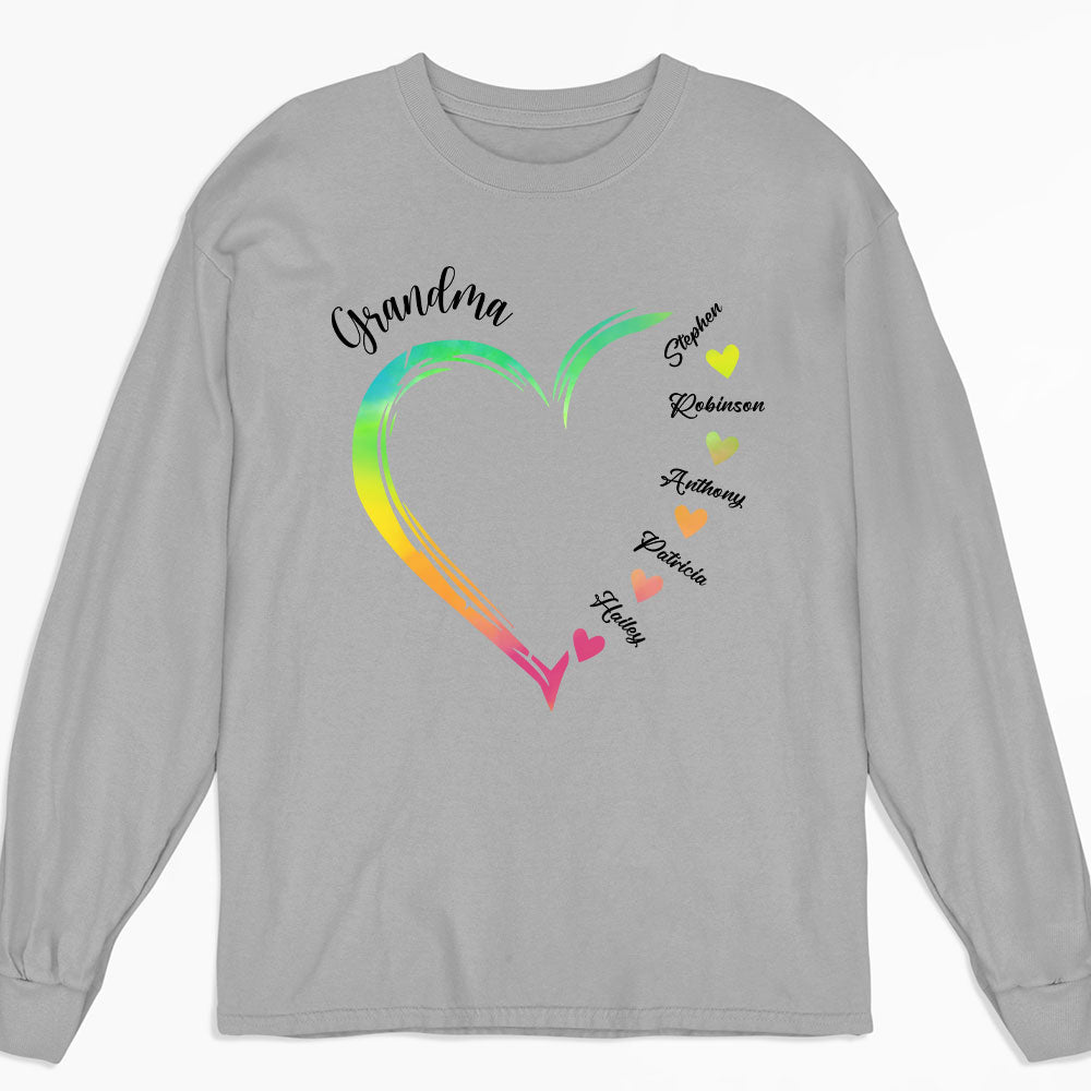 Becoming A Grandmother - Personalized Custom Long Sleeve T-shirt