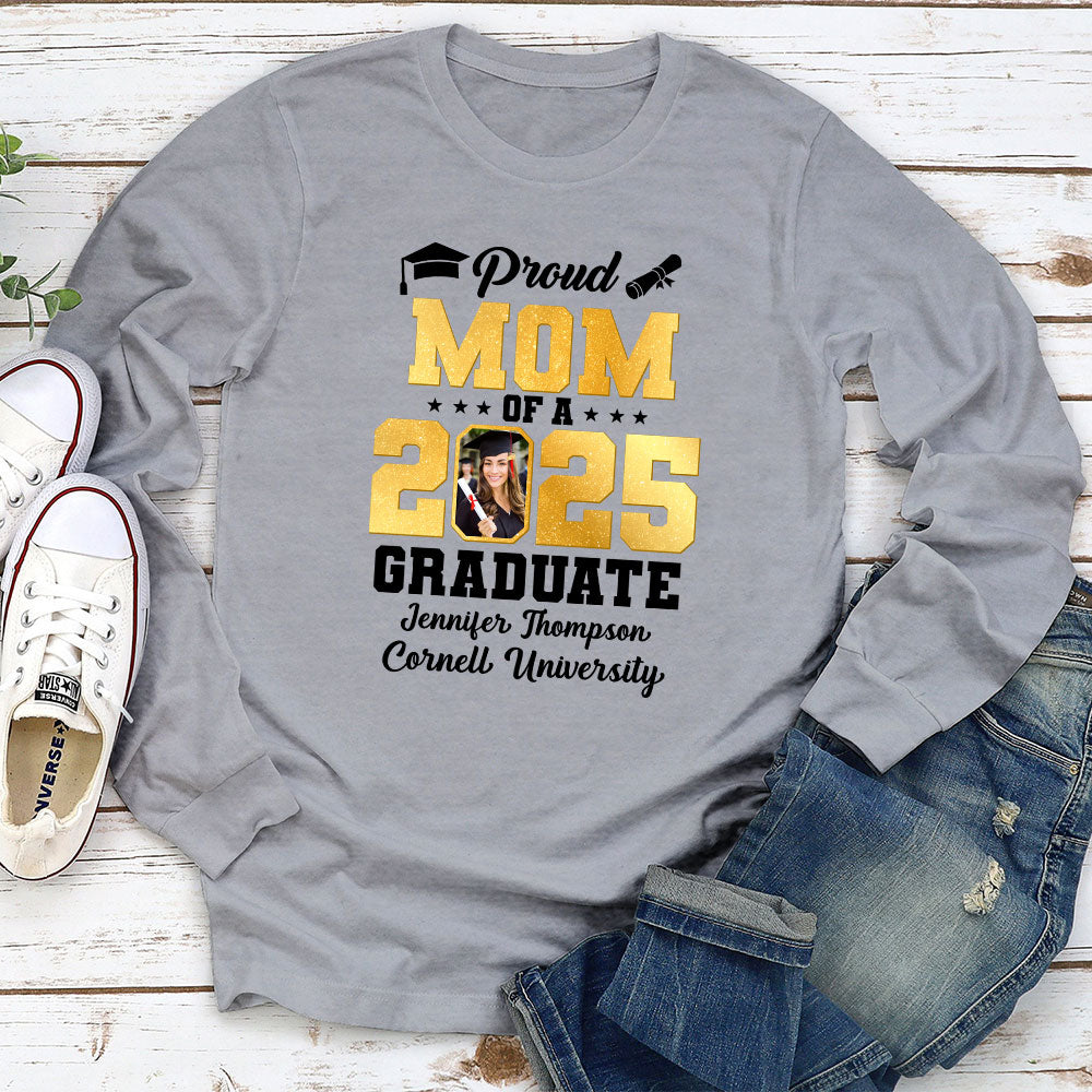Proud Mom Of A Graduate - Personalized Custom Shirt