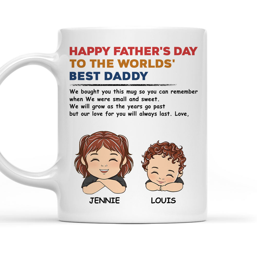 Daddy Happy Fathers Day - Personalized Custom Coffee Mug